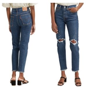 💖 NWT Levi's Wedgie Straight Leg Cropped Ripped